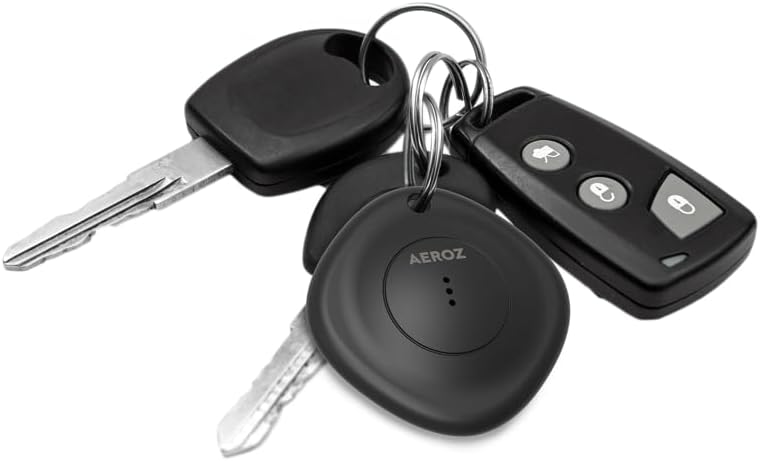 AEROZ TAG-1000 Black Key Finder for Use with iPhone - Works with Apple Find My App