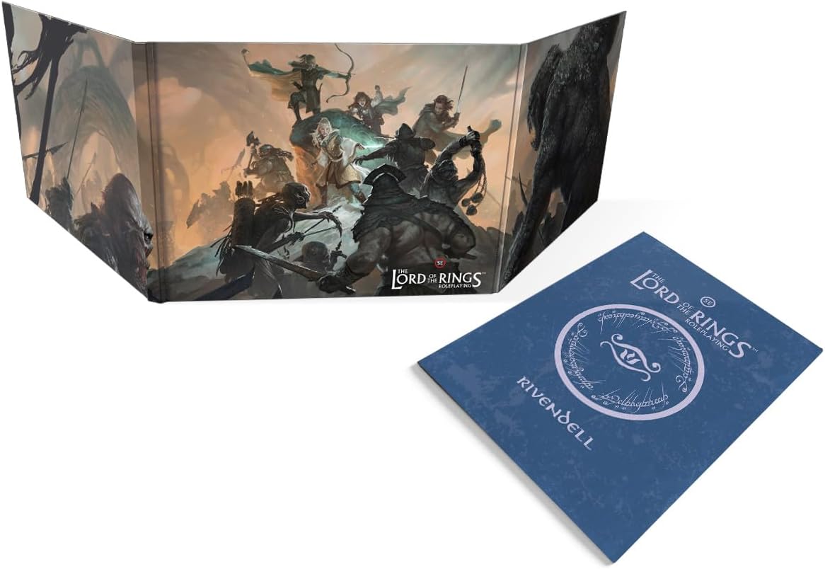The Lord Of The Rings: RPG 5E - Loremaster's Screen & Rivendell Compendium - RPG Accessory, LOTR Roleplaying Game, Gamemaster Tool, New Information & Map, Adventure Through Middle Earth