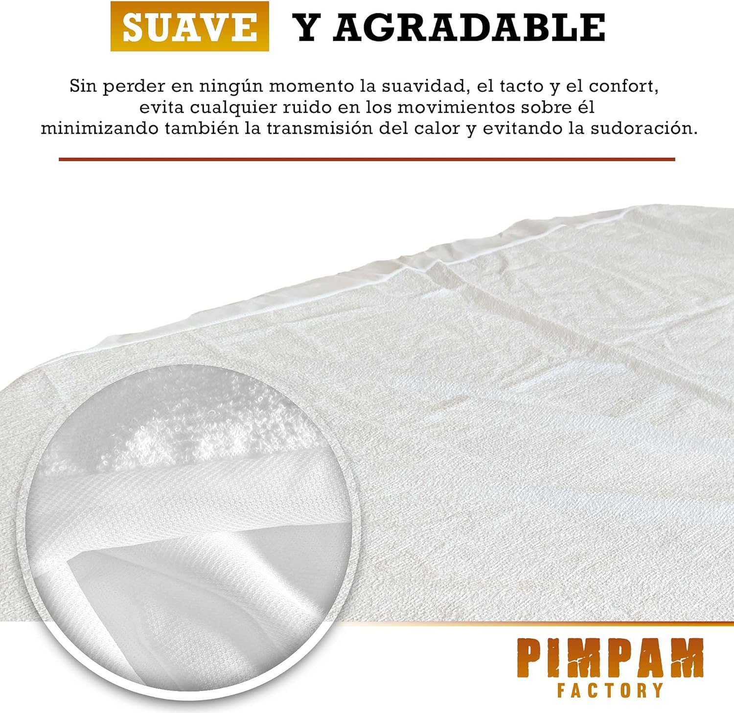 PIMPAM Factory Waterproof Breathable Anti Dust Mite Cotton Anti Wound Mattress Cover White, Leather Fabric Cotton polyurethane, White, 2er-Pack 180 x 200 cm