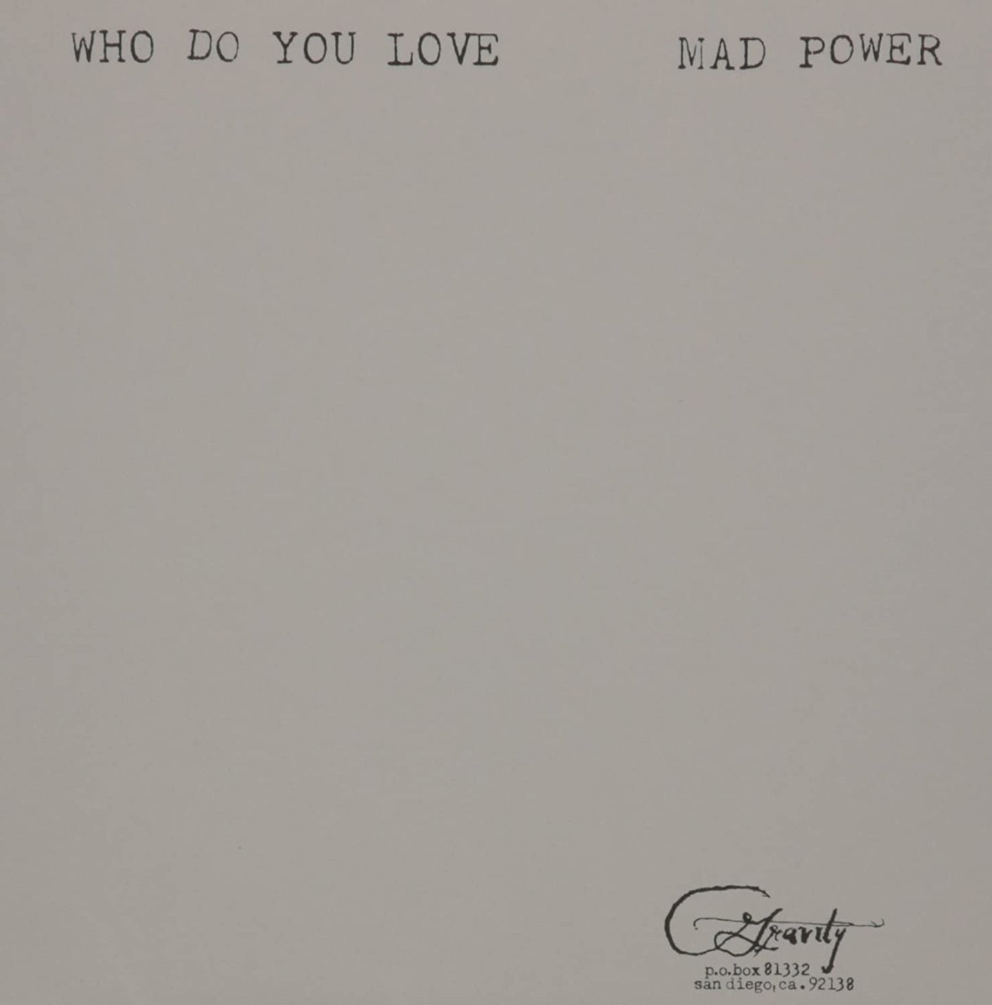 Who Do You Love