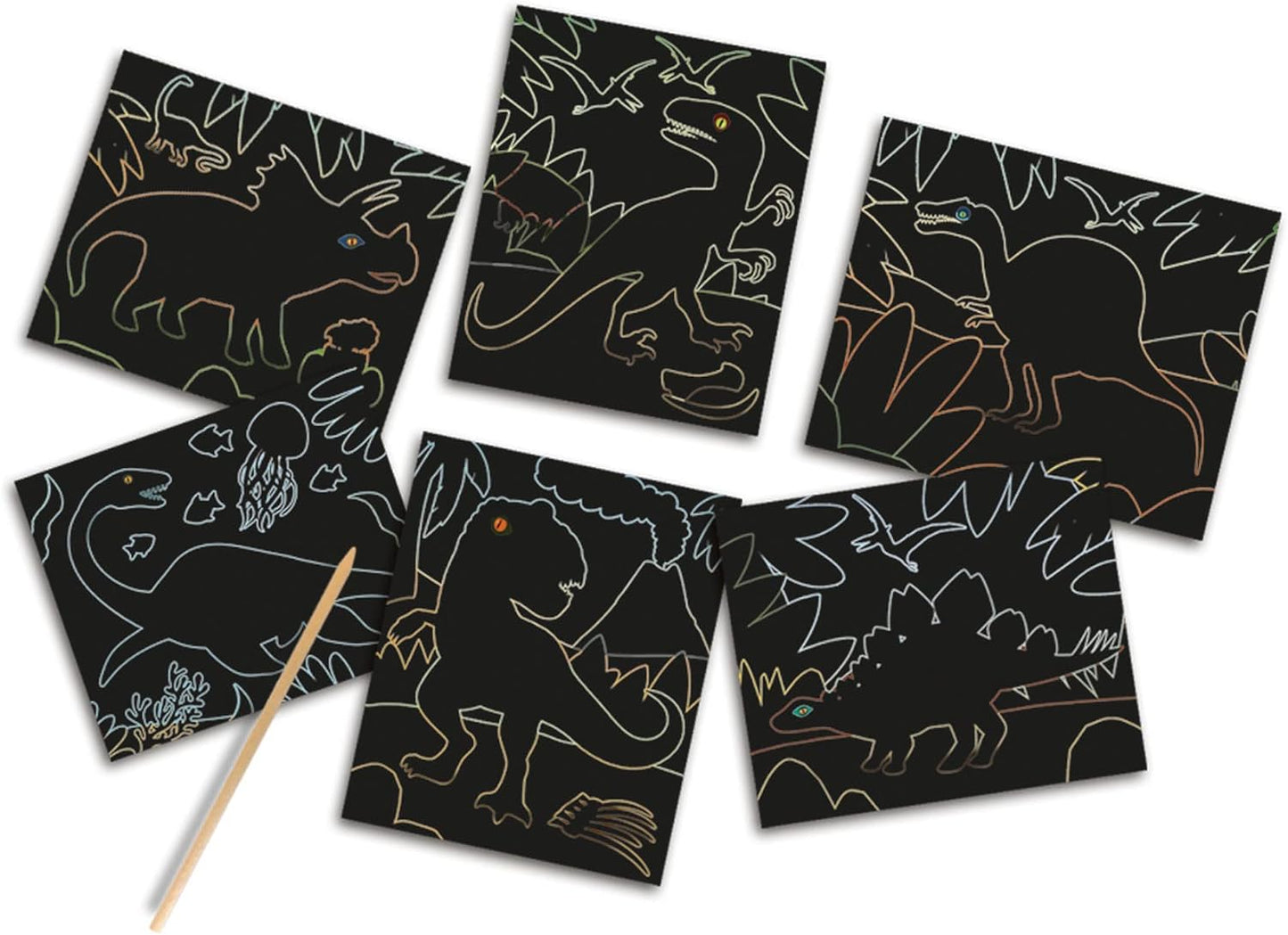 SES Creative 14285 - Glow in The Dark Scratch - Dinosaurs