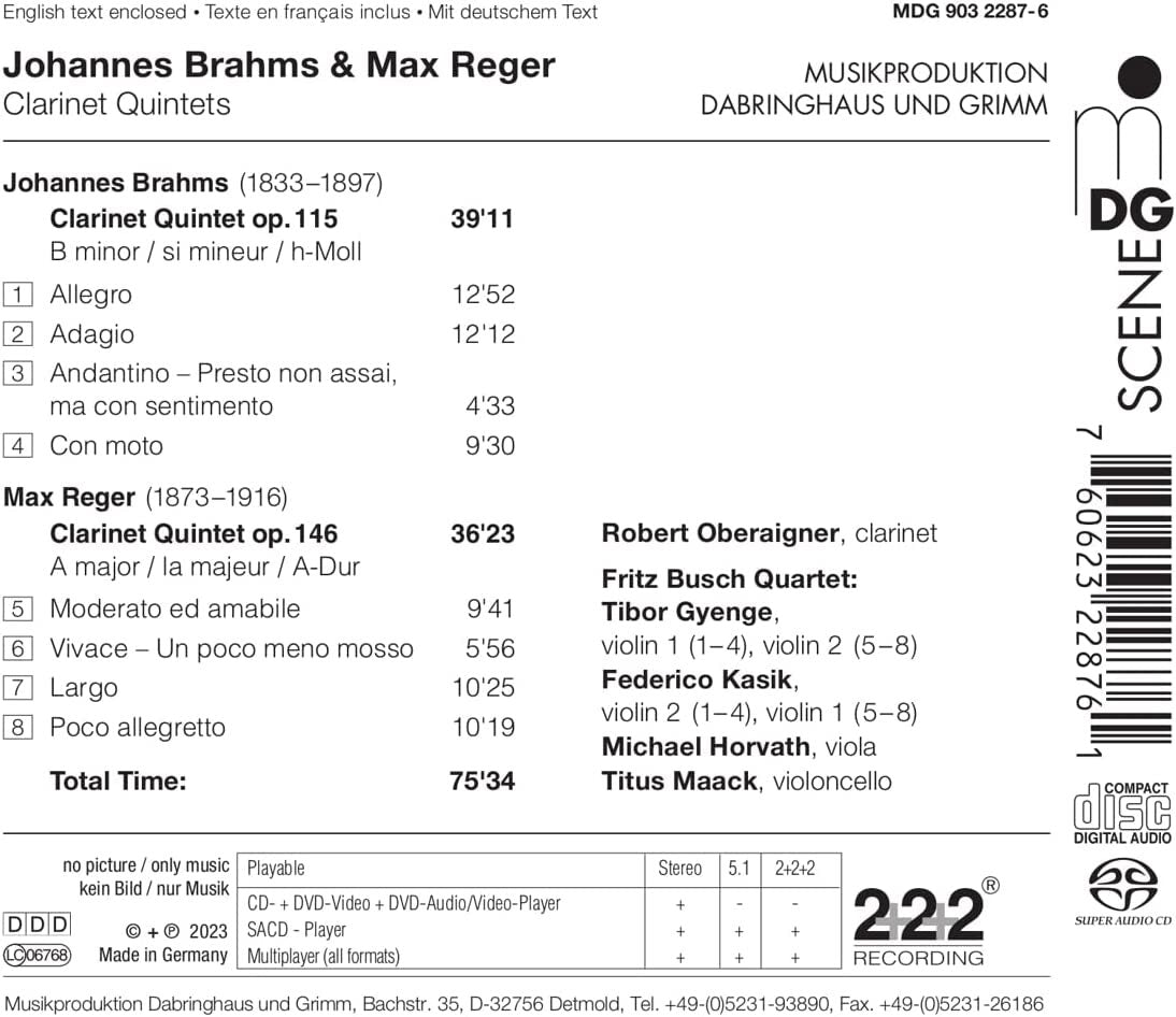 Johannes Brahms: Clarinet Quintet Op. 115/...