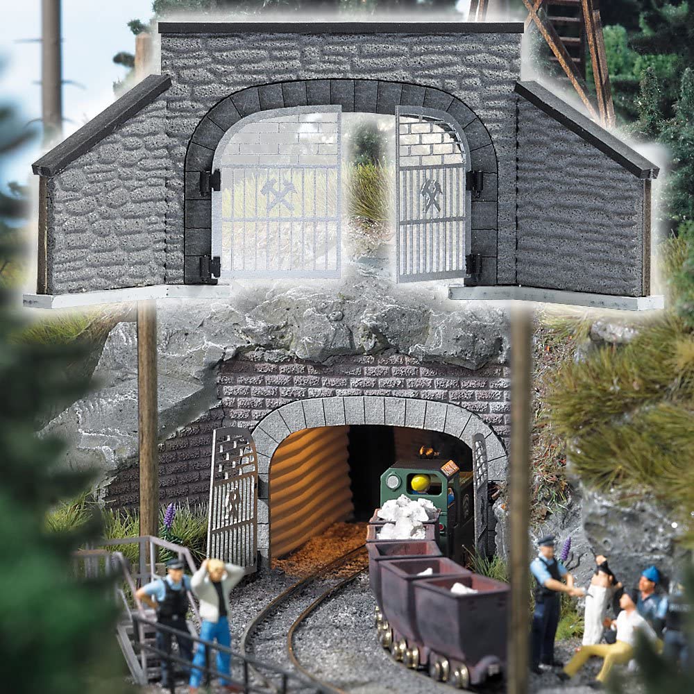 Busch 1471 Mine Entrance 2 Rail HO Scenery Scale Model Scenery