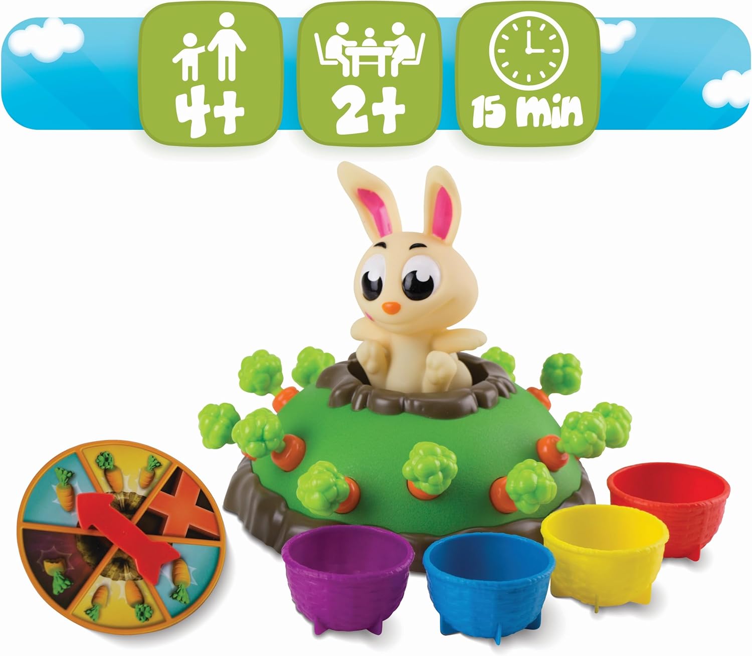 Goliath Acchiappa il Coniglio, Gioco da Tavolo per Bambini e Bambine dai 4 Anni in su, Gioco d'Azione con Coniglio e Carote, Stimola i Riflessi, Gioco per Regalo