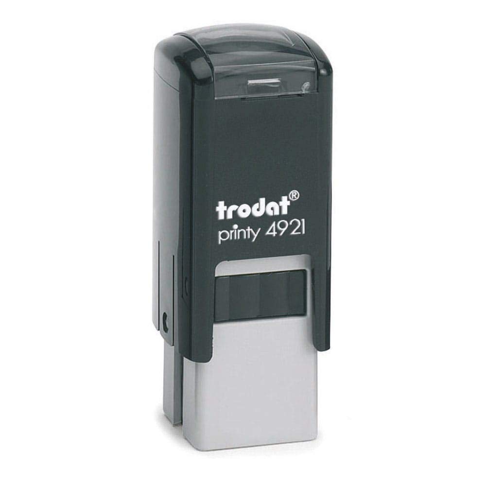 Trodat Printy 4921 -Self Inking Stamp - Customizable Stamp - for Loyalty Card 12 x 12 mm (Noir - Black