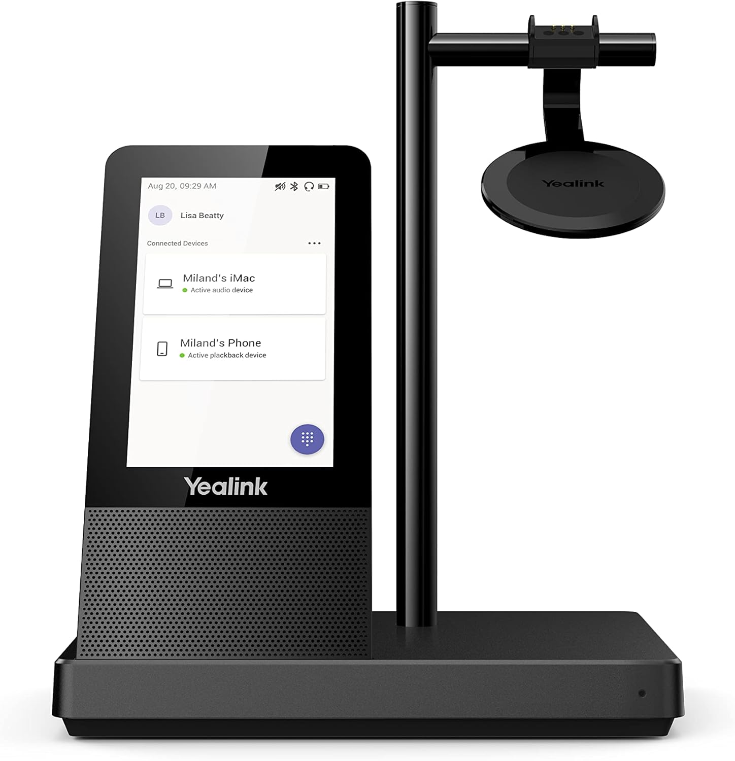 Bluetooth Headset With Microphone Yealink Wh66 Dual Teams Black