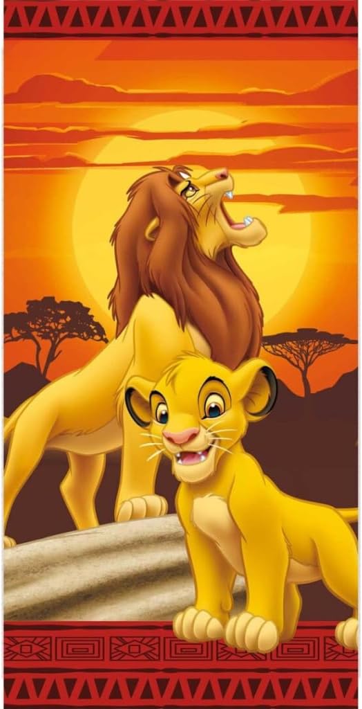 AYMAX Disney - Le Roi Lion - Serviette de Plage 100% Coton - 70x140cm
