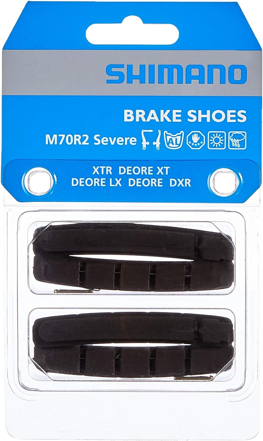 Shimano M70R2 V-brake cartridge pad insert, severe conditions, alloy rims 2 pairs