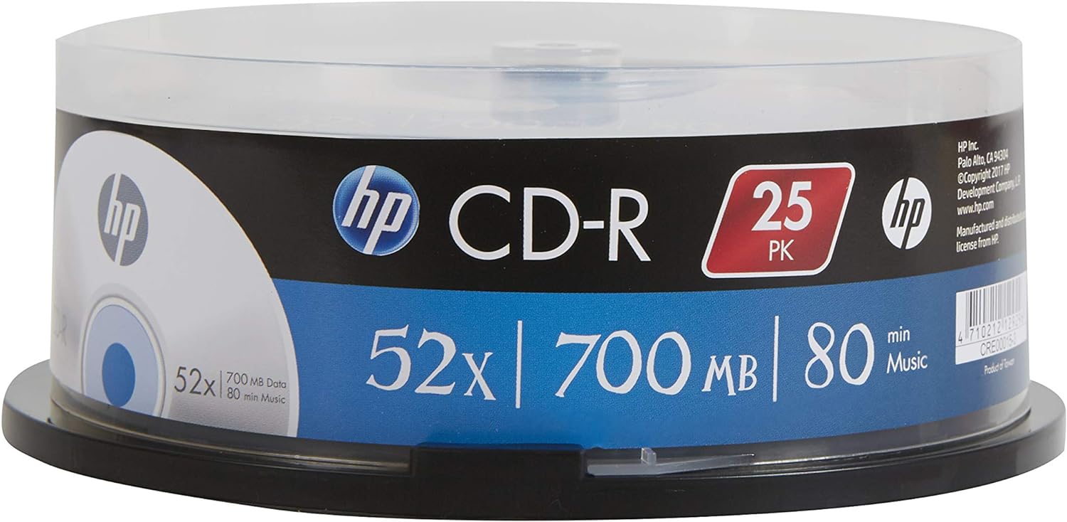 HP CD-R 52X 25PK cake box HP 700MB