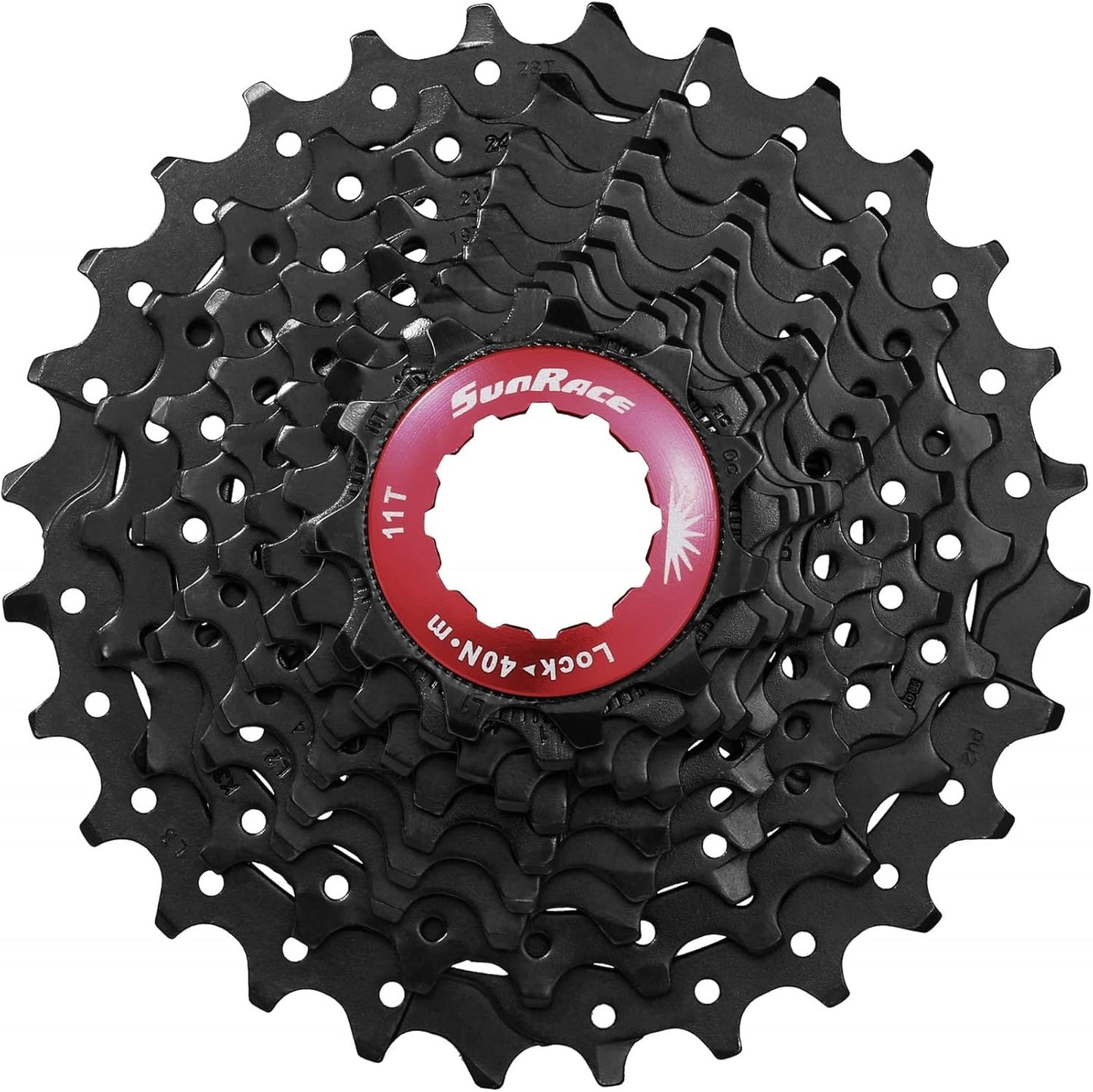 SunRace Black 10 Speed 11-28 Tooth Cassette