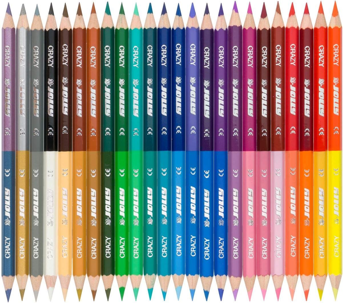 JOLLY Superstick Crazy Colouring Pencils 24 Pens with 48 Colours