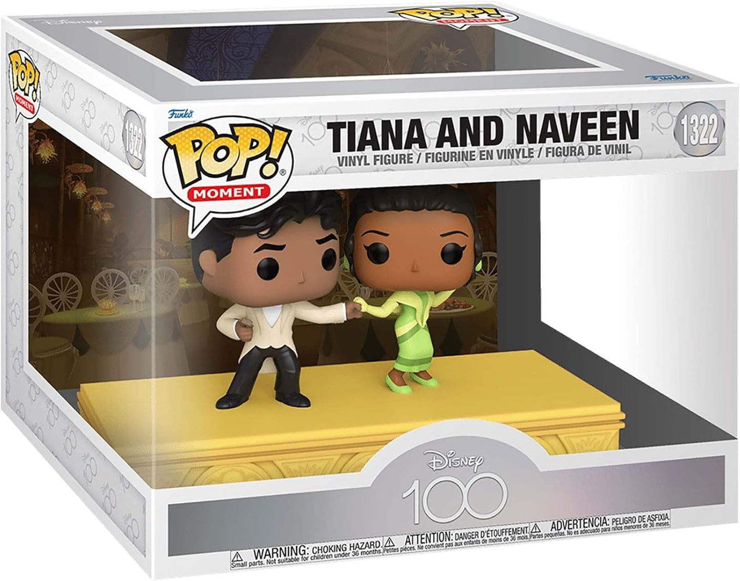 Funko Pop! Moment: Disney 100 - Princess Tiana & Naveen - Collectable Vinyl Figure - Gift Idea - Official Merchandise - Toys for Kids & Adults - Movies Fans - Model Figure for Collectors and Display