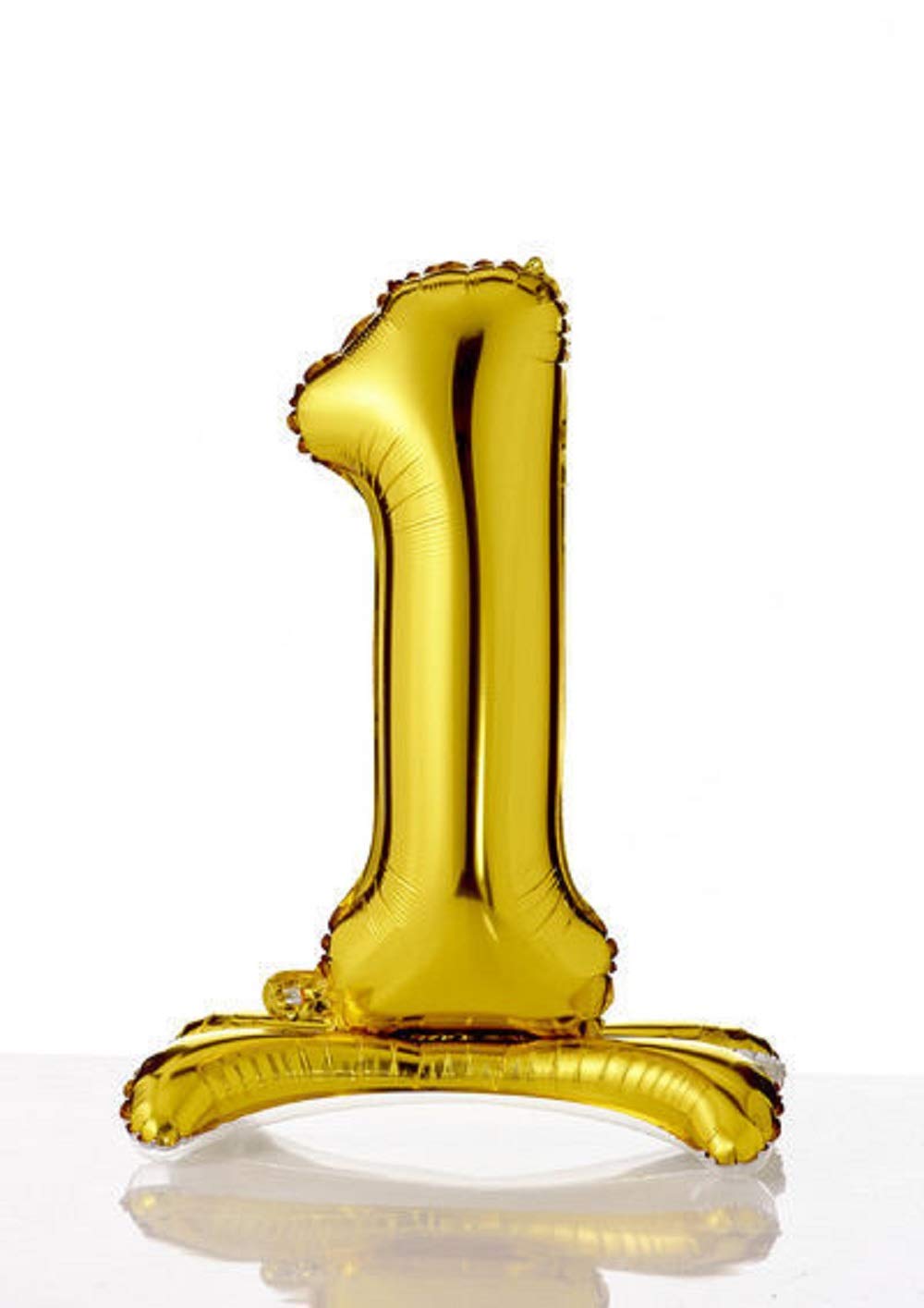BIGIEMME Mylar Gold Freestanding Balloon 70 cm Number 1