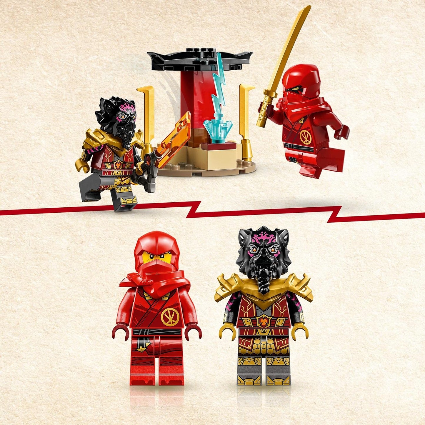 LEGO 71789 NINJAGO Kai and Ras's Car and Bike Battle Set, Ninja Racing Toy & 71780 NINJAGO Kai’s Ninja Race Car EVO 2in1 Racing Car Toy to Off-Road Vehicle Toy Building Block, 71789 + 71780