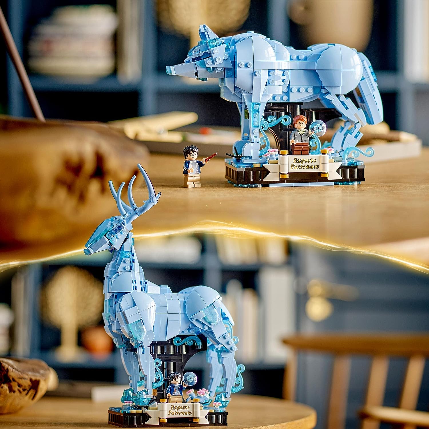 LEGO Harry Potter Expecto Patronum 2-in-1 Set, Build Stag and Wolf Animal Figures, Build-Rebuild-and-Display Model, Magical Gifts for Teenage Girls, Boys, Women, Men 76414 Single