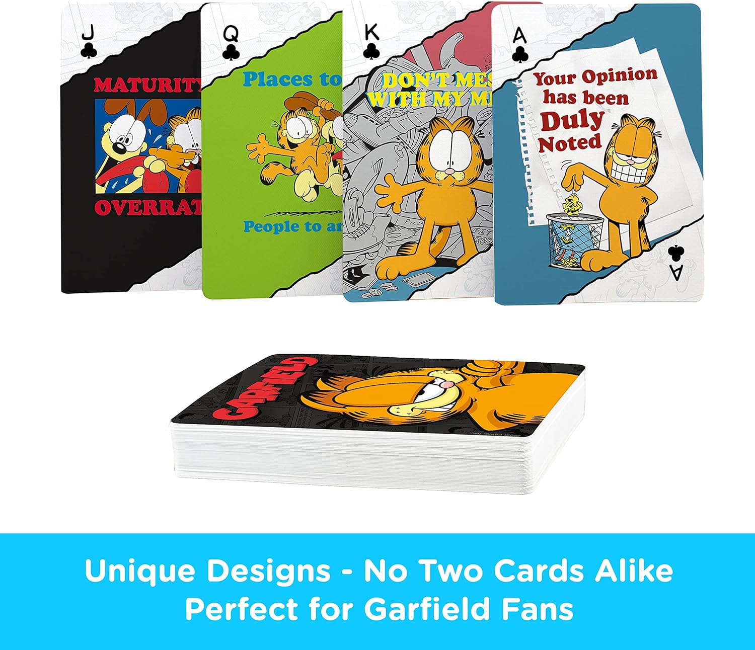 AQUARIUS NEW! Garfield set of 52 standard playing cards + jokers