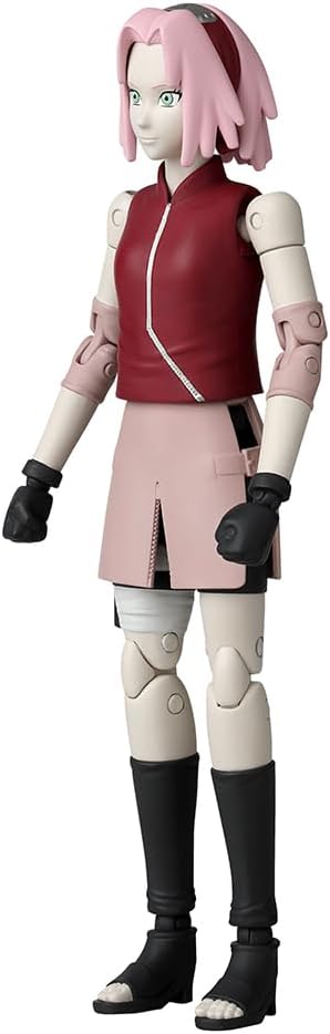 Anime Heroes Naruto Action Figure Haruno Sakura | 17cm Naruto Figure Haruno Sakura Figure With Extra Hands And Accessories | Naruto Shippuden Anime Figure | Bandai Action Figures For Boys And Girls