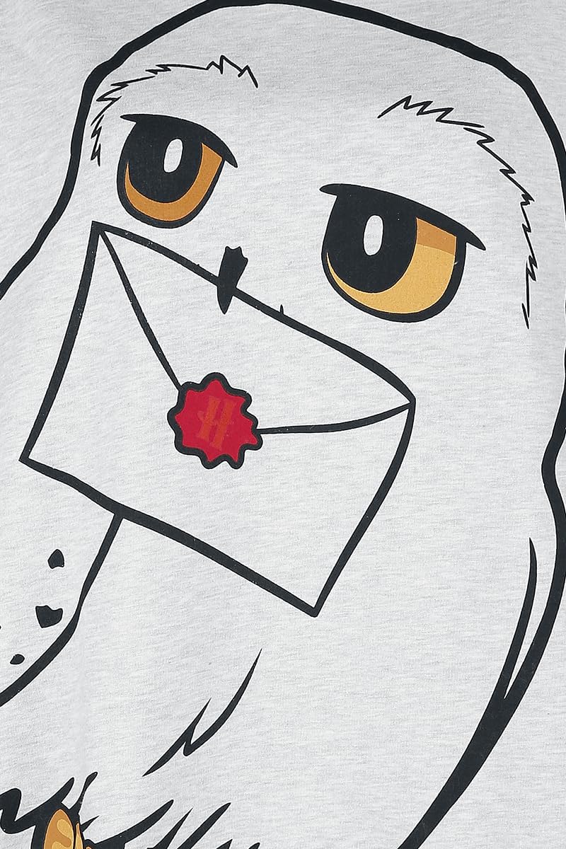 cotton division Harry Potter Hedwige Femme Sweat-Shirt Gris chiné M 75% Coton, 25% Polyester Large