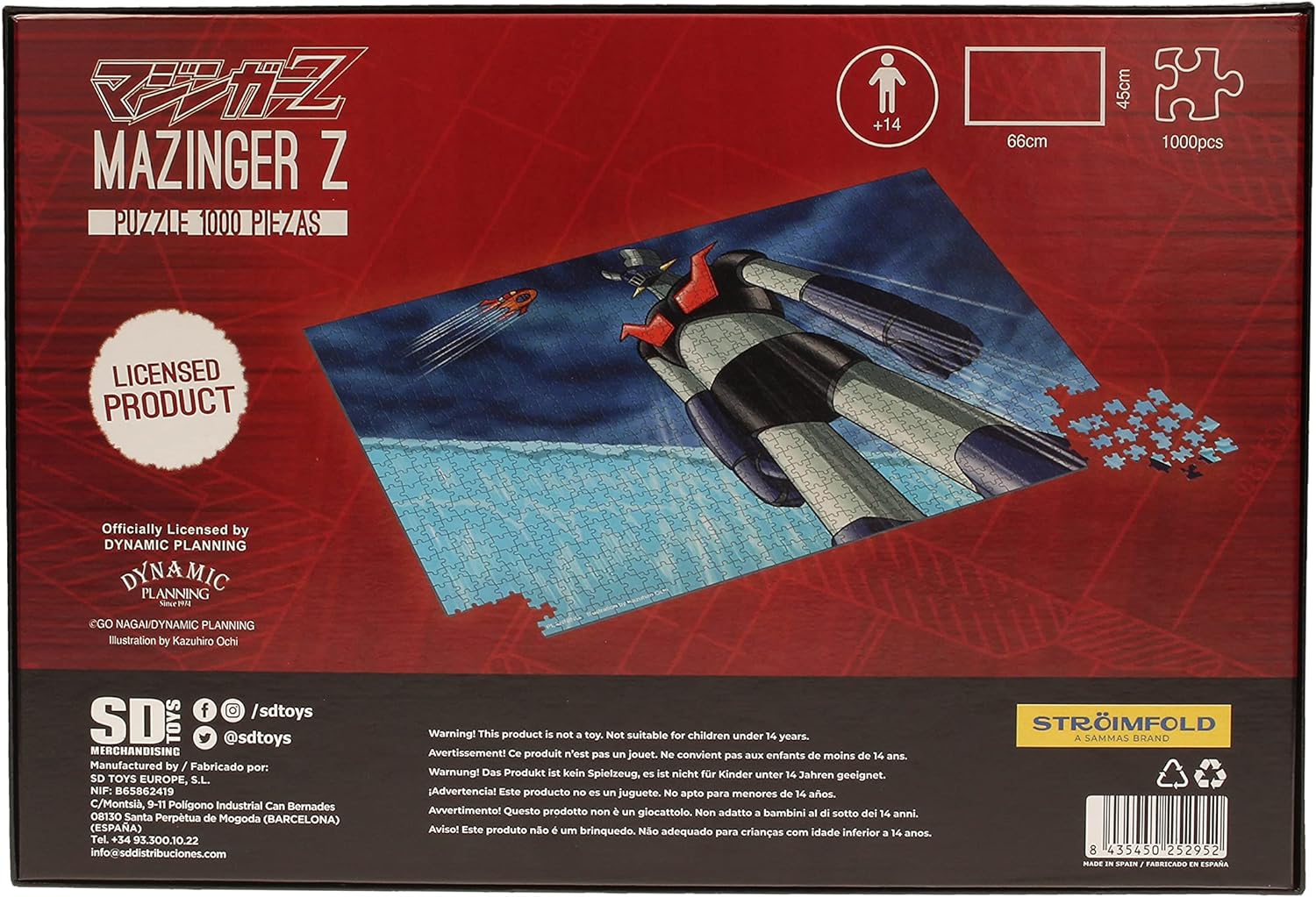 SD toys Does Not Apply Puzzle 1000 Pieces Mazinger Z Cover, Colour, 66 x 45 (REDSTRING SDTSDT25295