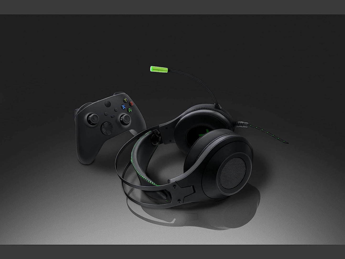 Bionik Sirex Gaming Headset with Mic for Xbox Series XS: 50MM Drivers, Memory Foam, Mute Switch, Adjustable Head Beam, Xbox One/ PS5/ Nintendo Switch OLED/PC/Mac Green L