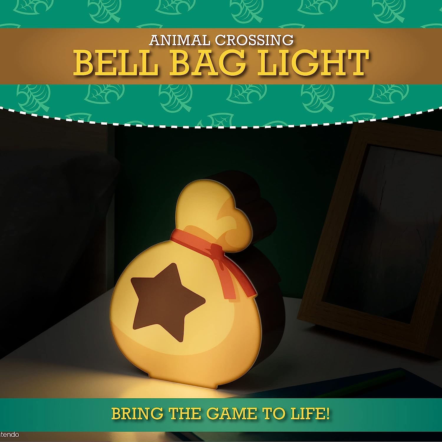 Paladone Animal Crossing Logo Light with Two Light Modes, Nintendo Switch Kids Room Decor
