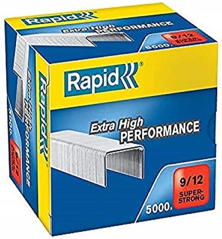 Rapid 9/12 Staples R9 and R49 12mm shank length Pack of 5000 9/12