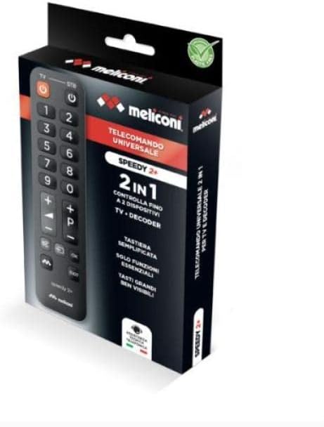 Televes 807026 Universal Remote Control 2 in 1 Simplified Black
