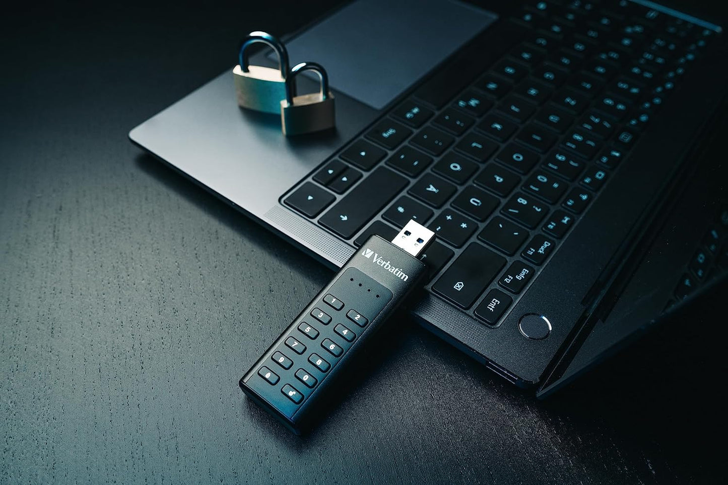 Keypad Secure USB 3.0 Flash Drive, 32GB, Black