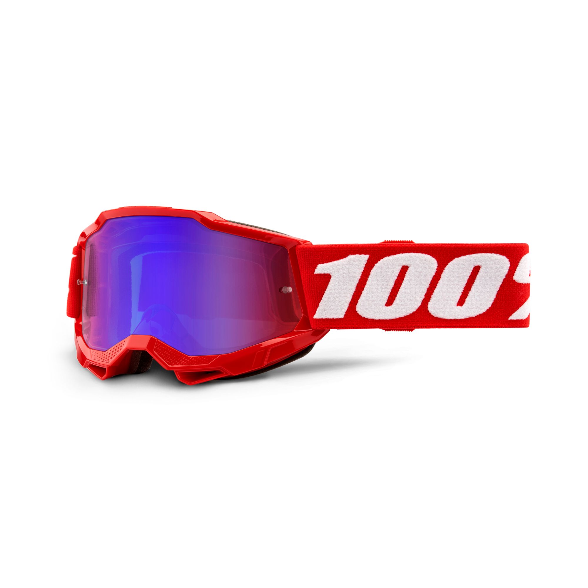 100% Accuri 2 Youth Goggle Red / Red/Blue Mirror Lens