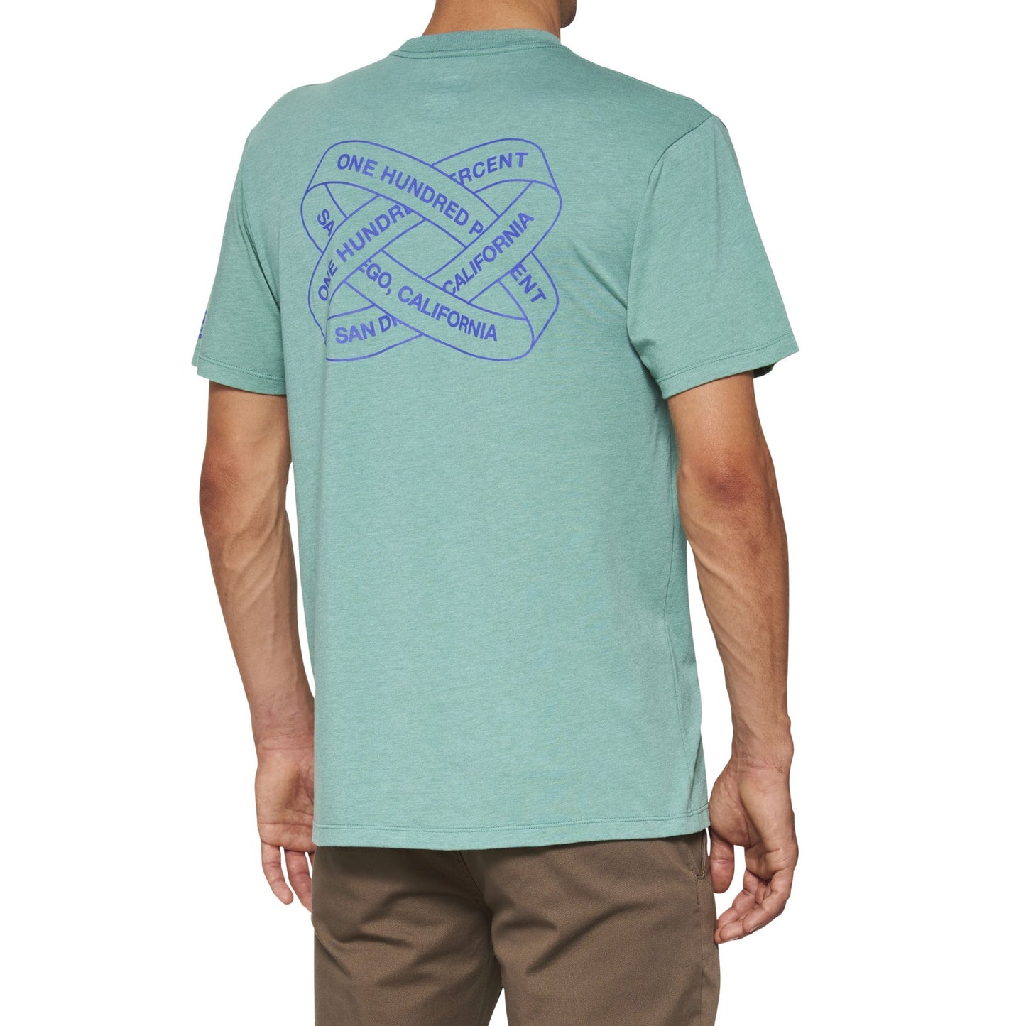 100% INFINITEE Short Sleeve T-Shirt Ocean Blue L