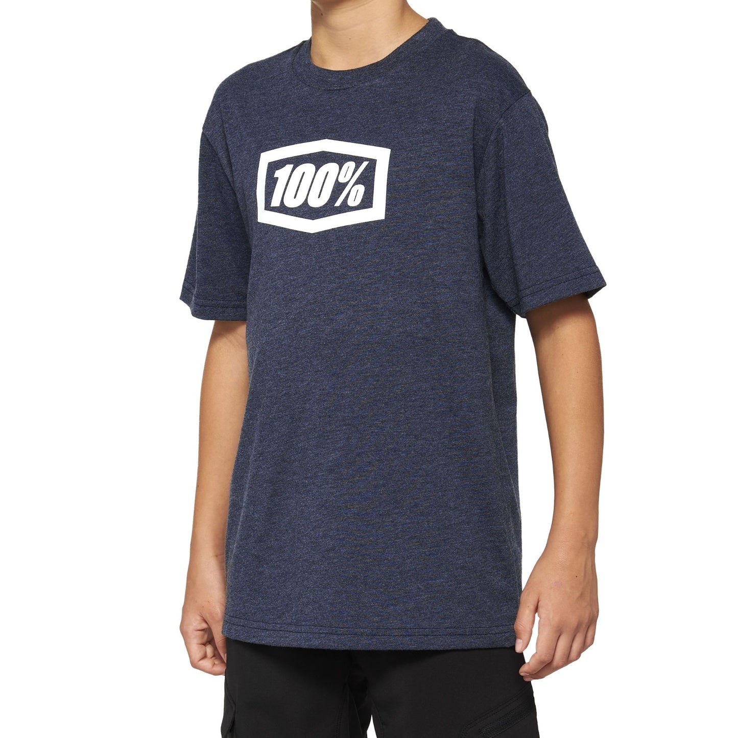 100% Big Boys' Icon Shirts,Medium,Navy Heather