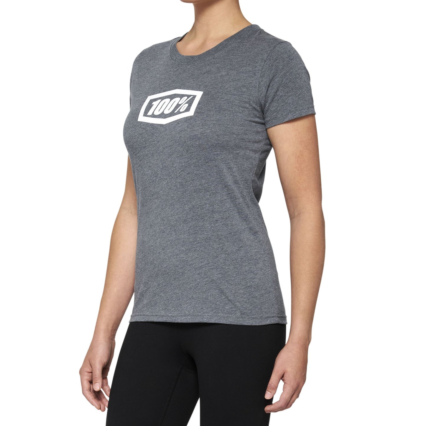 100% ICON Women's Short Sleeve Tee Heather Grey - M