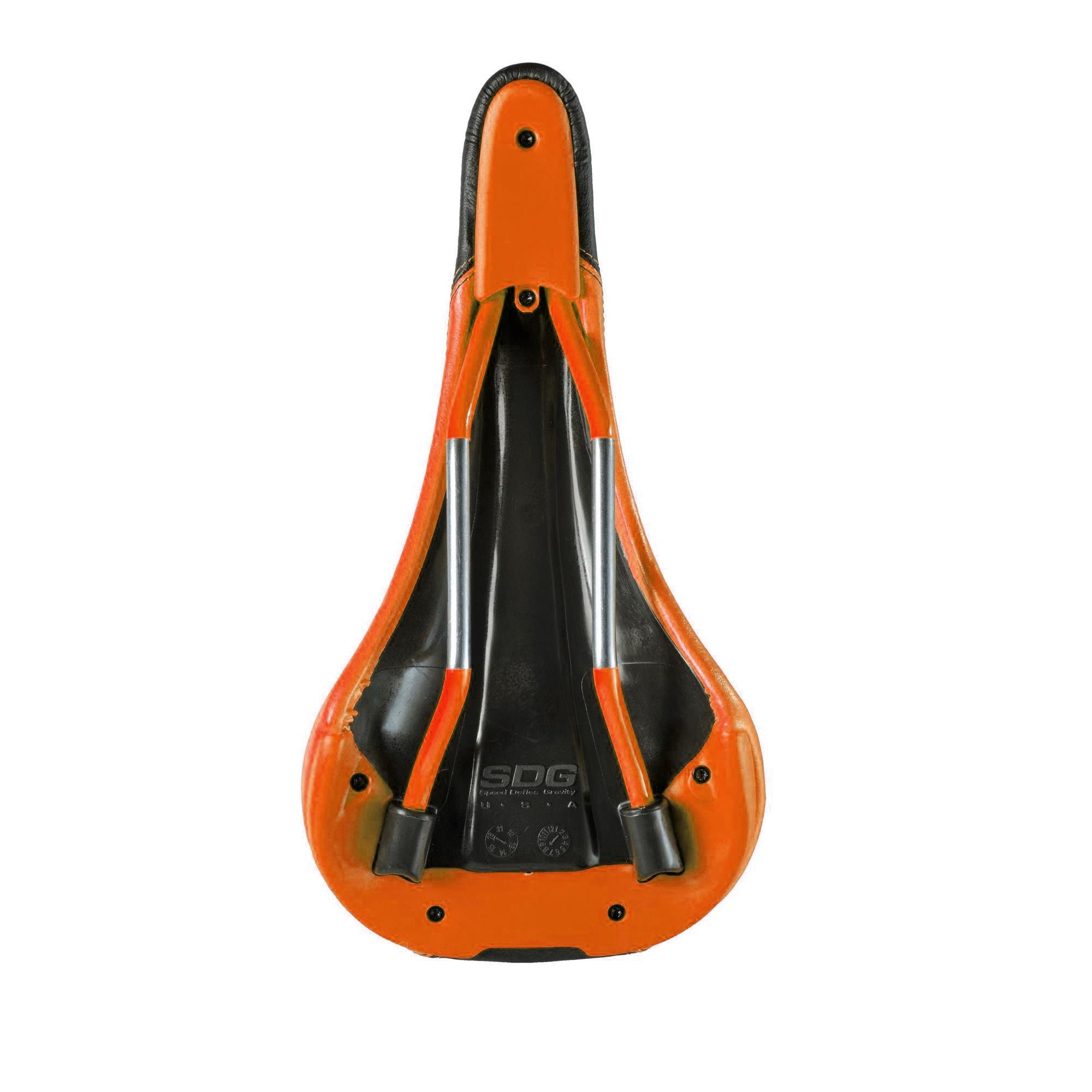 SDG Bel Air Ti-Alloy Rail Saddle Black/Orange
