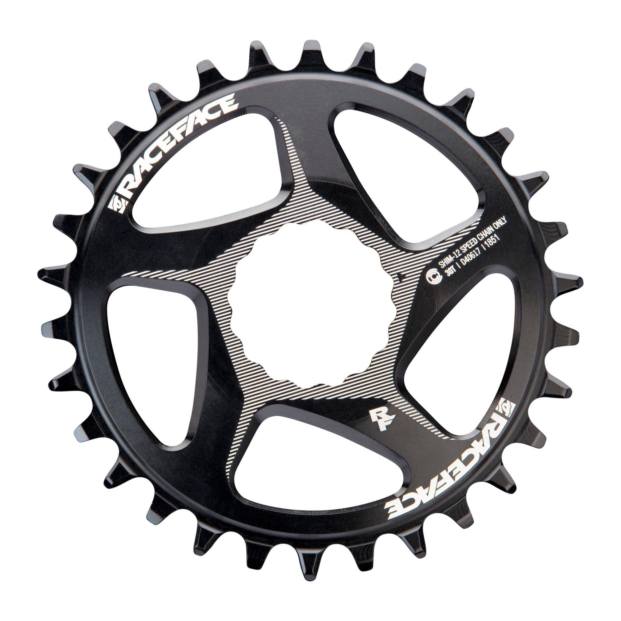 Race Face Plato 30t de Montaje Directo Ancho 12 SPD Shimano Negro 821973435374, Unisex Adulto