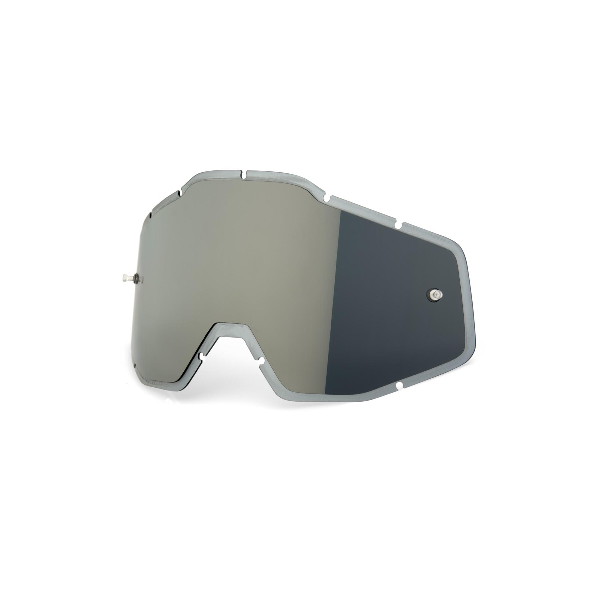 100% Accuri / Racecraft / Strata Anti-Fog Injected Lens Silver Mirror / Smoke
