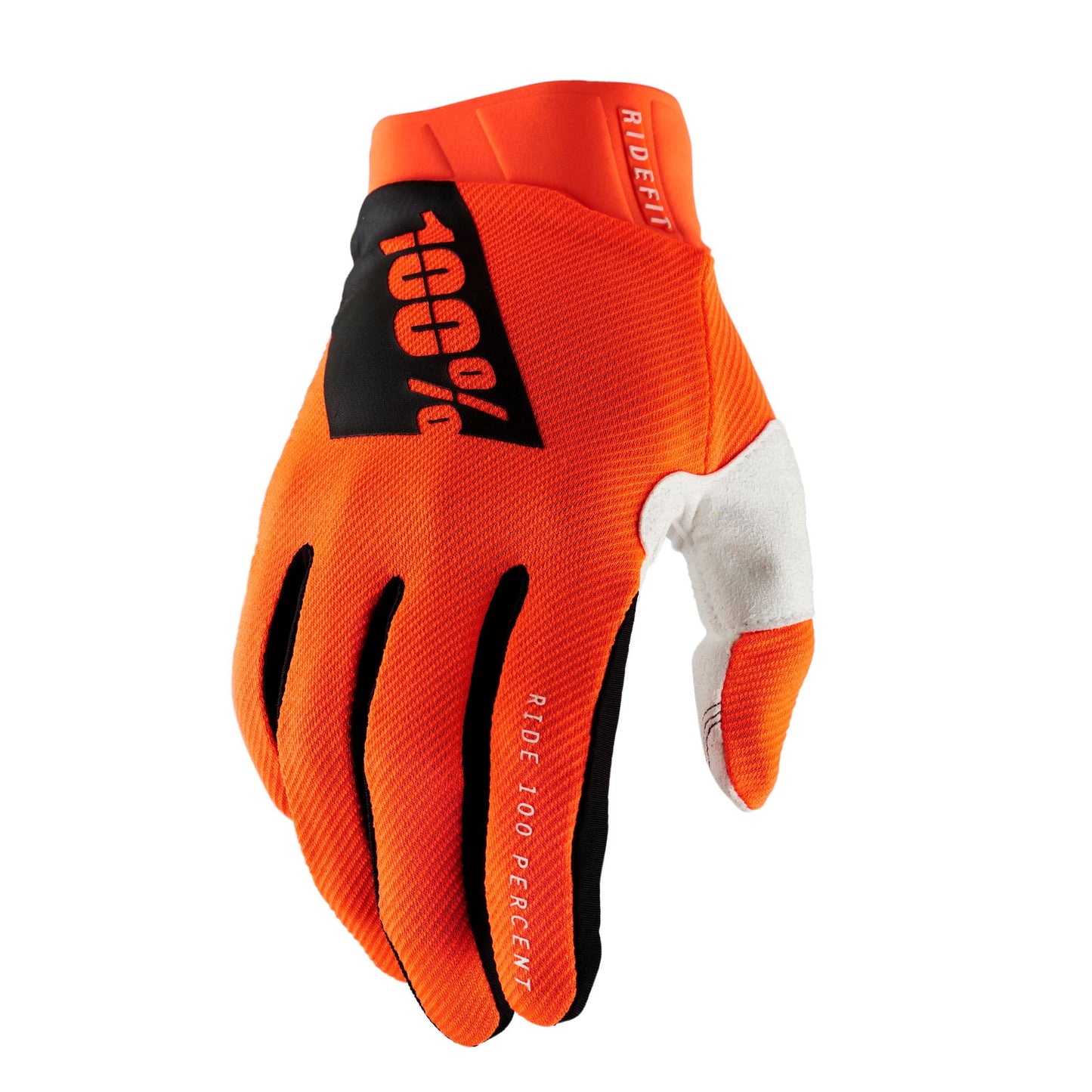 100% Ridefit Gloves Fluo Orange S