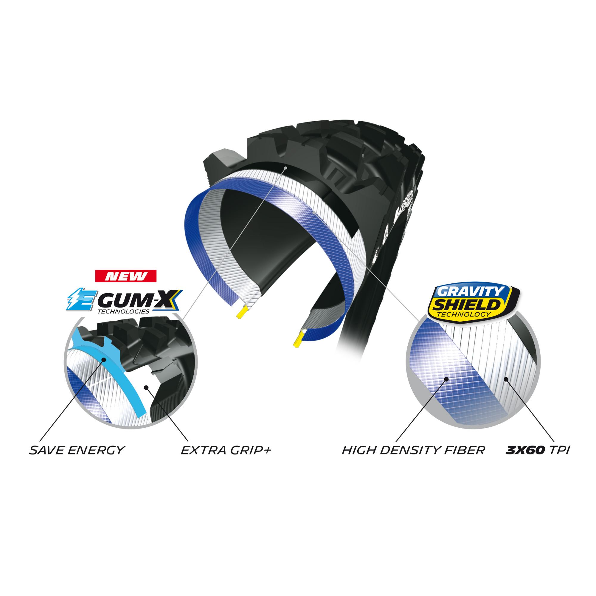 MICHELIN Front Pneumatico E-Wild Anteriore Gum-x Tubelessready Nessun genere, Nero, 27.5 x 2.6 (66-584