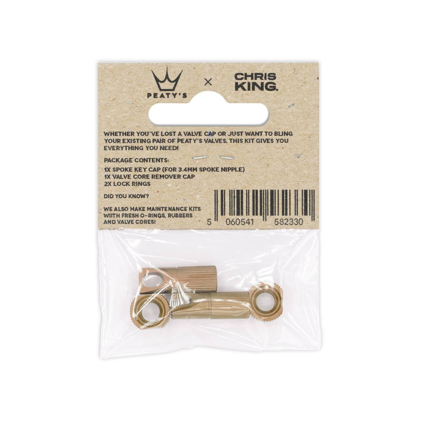 Peaty's x Chris King Tubeless Valve Accessory Kit Bourbon