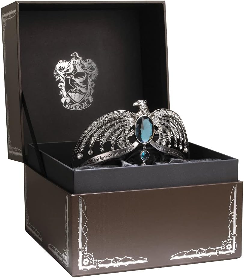 The Noble Collection Harry Potter Ravenclaw Diadem - 5.5in (14cm) Silver Plated Diadem Prop Replica - Officially Licensed Film Set Movie Props Gifts Jewellery