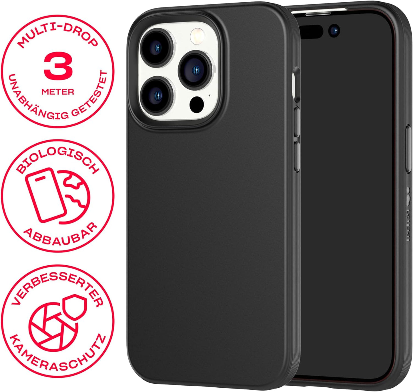 tech21 Evo Lite mobile phone case 15.5 cm (6.1") Cover Black