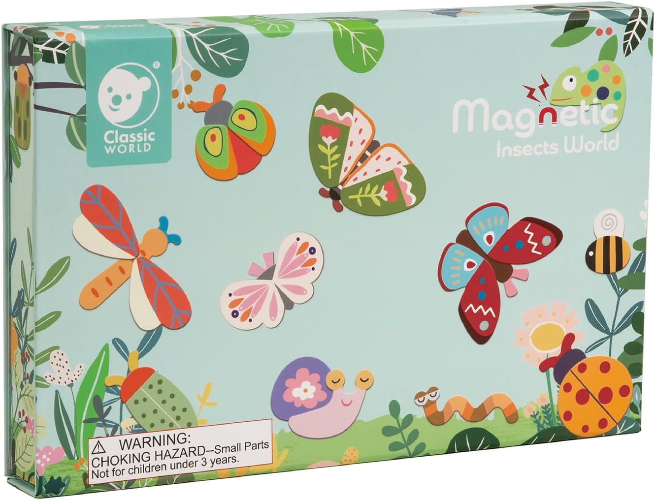 CLASSIC WORLD Magnetspiel Insektenwelt | Magnet Puzzle ab 3 Jahre | Magnetpuzzle mit 66 Teilen | Magnetspiel für Kinder