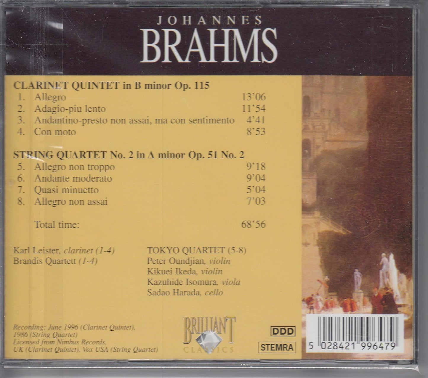 Brahms Clarinet Quintet / String Quartet