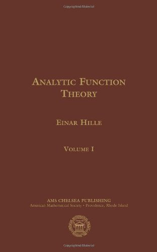 Analytic Function Theory, Volume I
