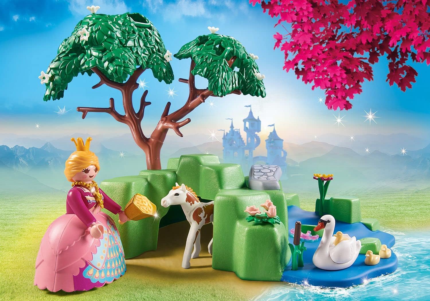 Playmobil 70961 Princess Promo Pack Princess Picnic with Foal, Fairy Princess with Swan Family, Fairy Tale, toy playset suitable for ages 4+