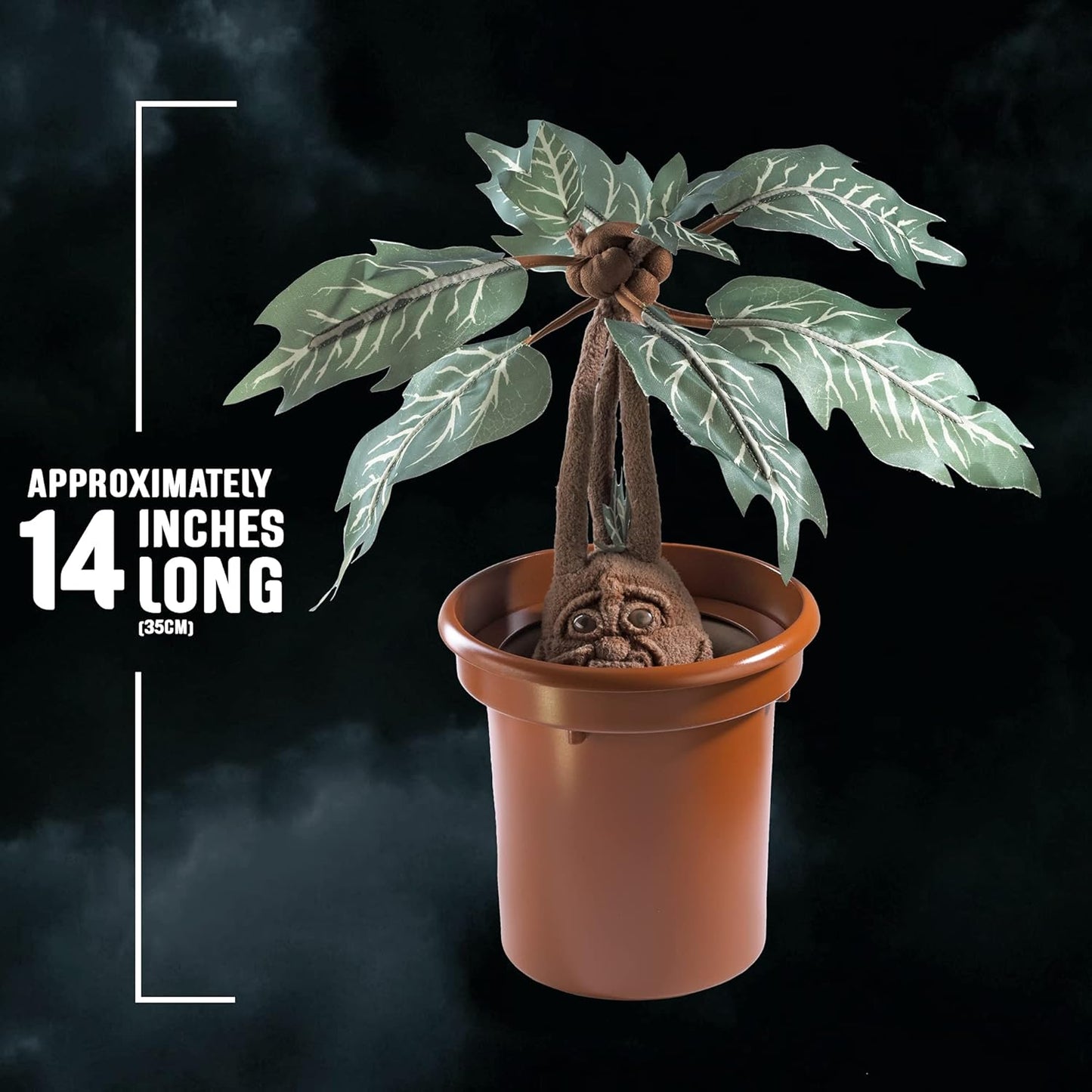 The Noble Collection Mandrake Interactive Collectors Plush by Officially Licensed 14in (35cm) Harry Potter Toy Dolls Mandrake Plush & Plant Pot - for Kids & Adults