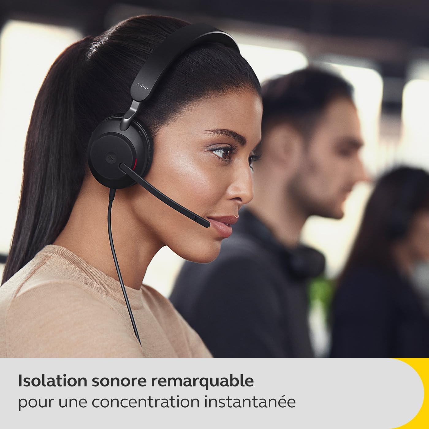 Jabra Evolve2 40 SE Wired Noise-Cancelling Stereo Headset With 3-Mic Call Technology and USB-A Cable - Works with all Leading Unified Communications Platforms such as Zoom and Google Meet - Black