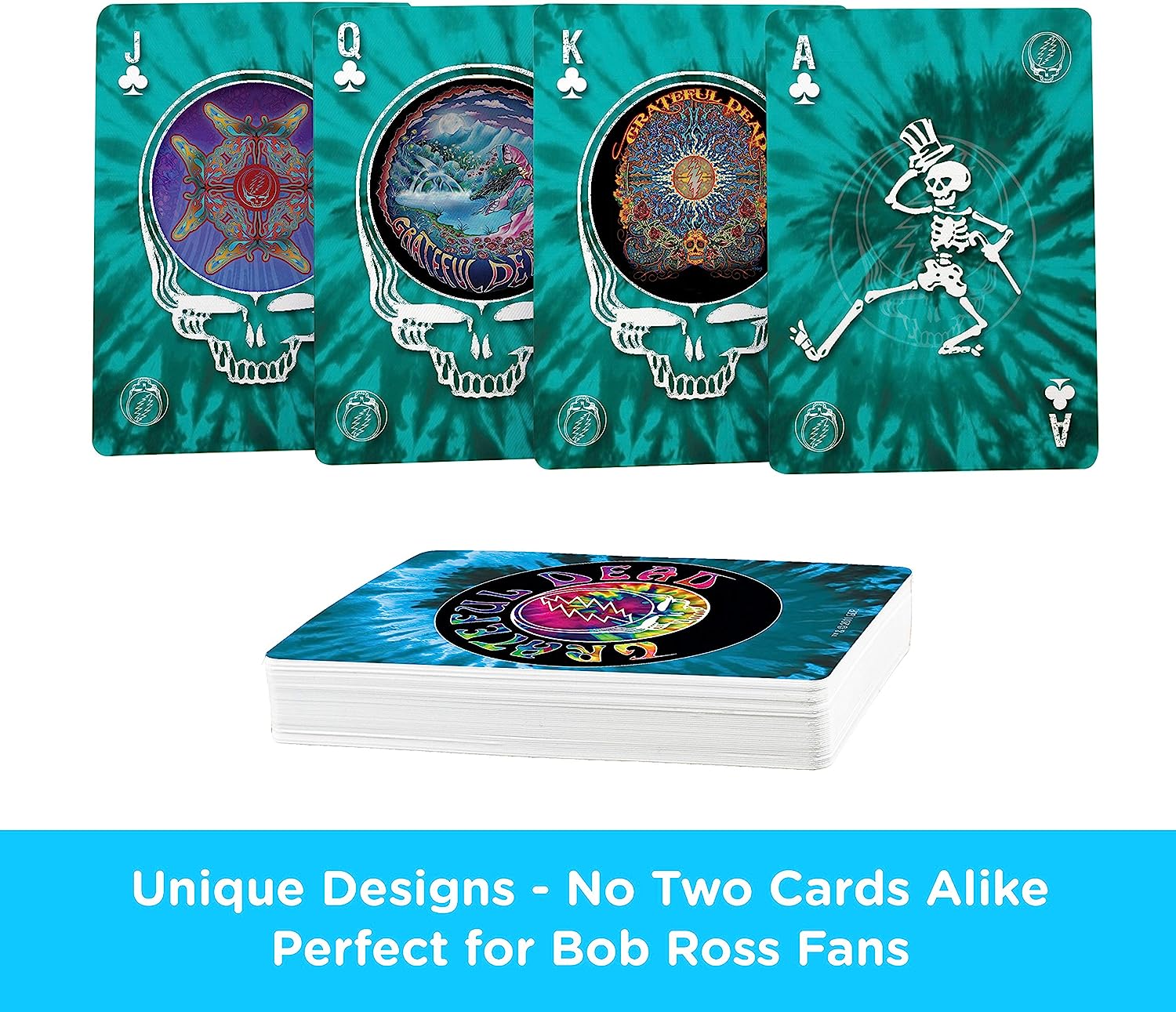 AQUARIUS Grateful Dead Playing Cards - Grateful Dead Themed Deck of Cards for Your Favorite Card Games - Officially Licensed Grateful Dead Merchandise & Collectibles