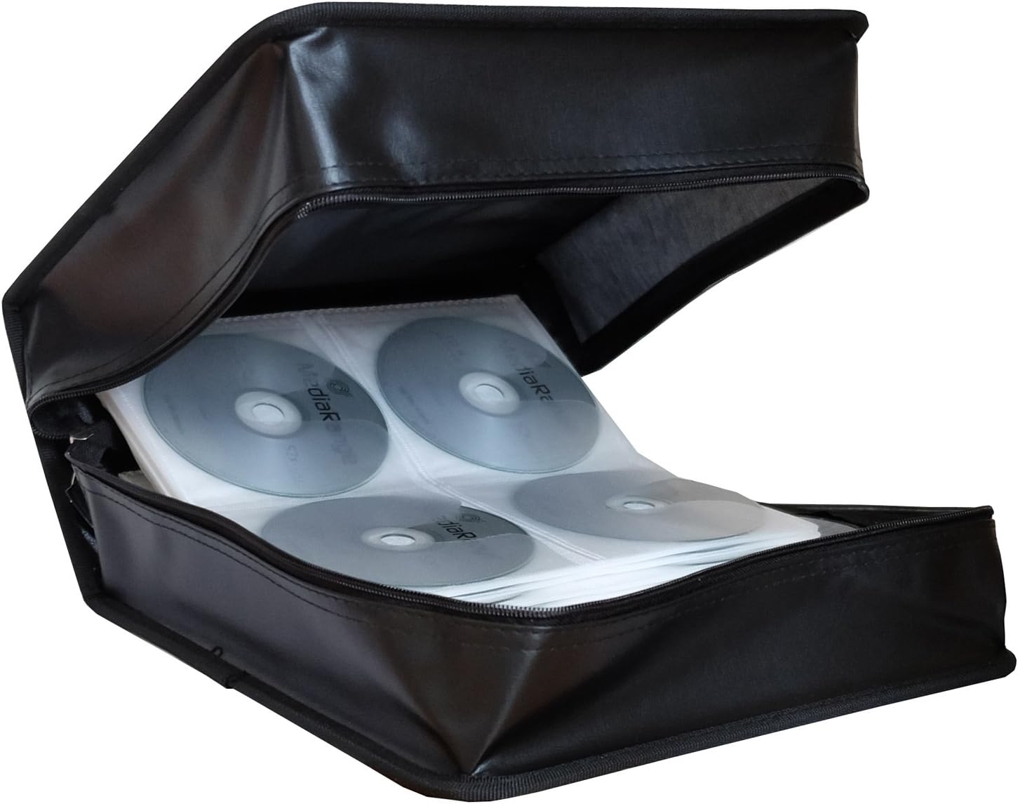 MediaRange Archiving Folder for 400 Discs Imitation Leather Black