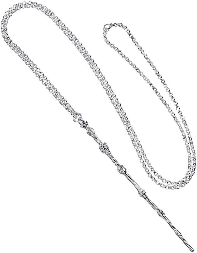 Harry Potter Sterling Silver EXCLUSIVE AMAZON Professor Dumbledore Wand Necklace by The Carat Shop