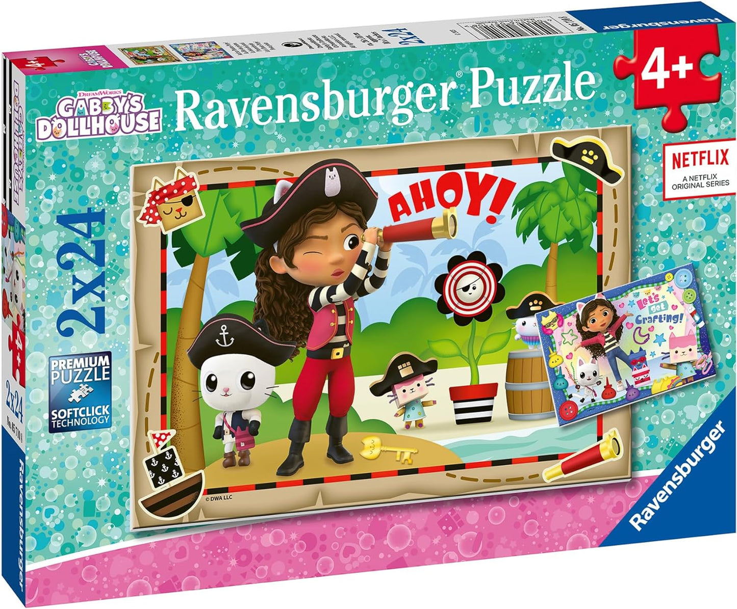 Ravensburger Gabby's Dollhouse Jigsaw Puzzles for Kids Age 3 Years Up - Toddler Toys - 2x 24 Pieces